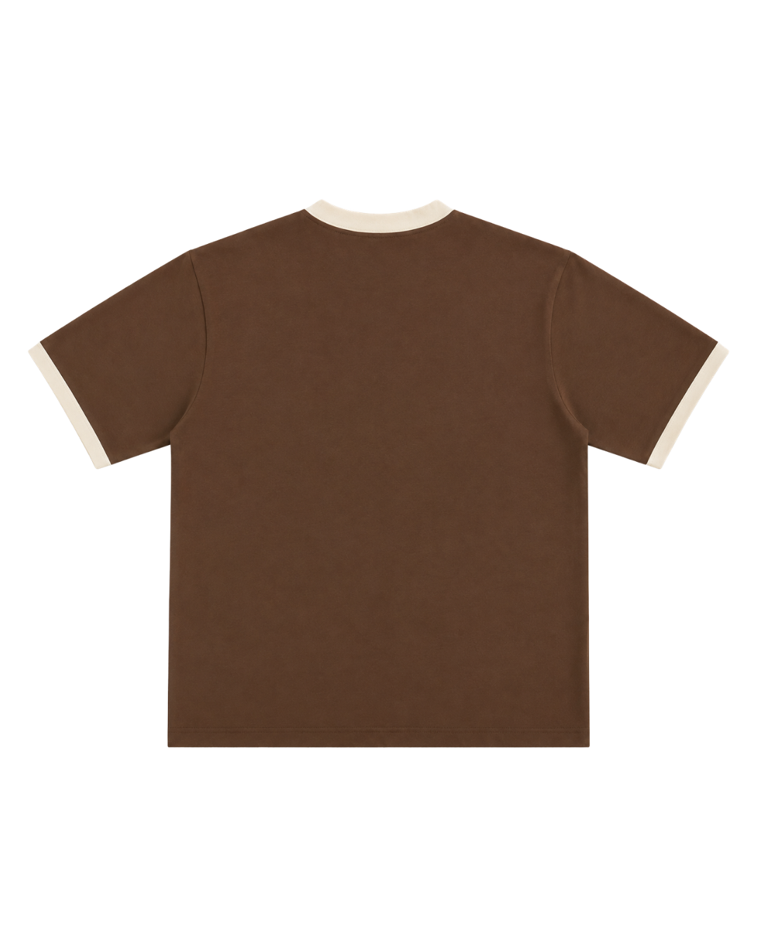 BROWN & CREAM RINGER TEE