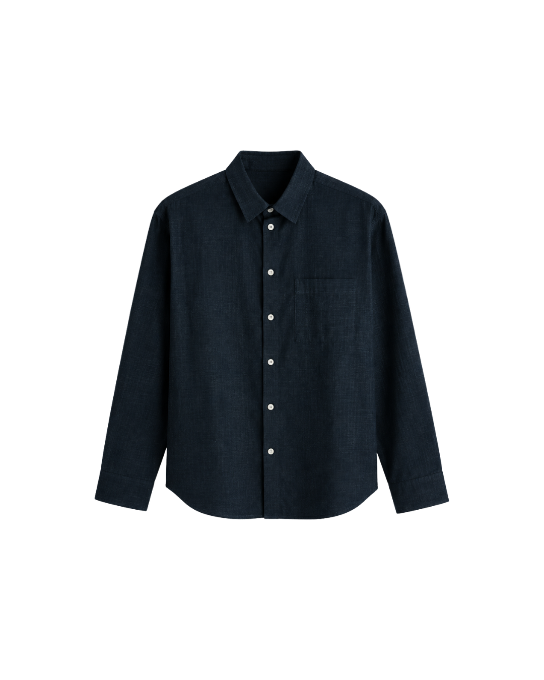 THE LINEN ESSENTIAL SHIRT - DEEP NAVY