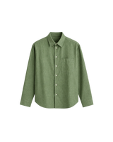 THE LINEN ESSENTIAL SHIRT - SAGE GREEN
