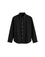 THE LINEN ESSENTIAL SHIRT - BLACK