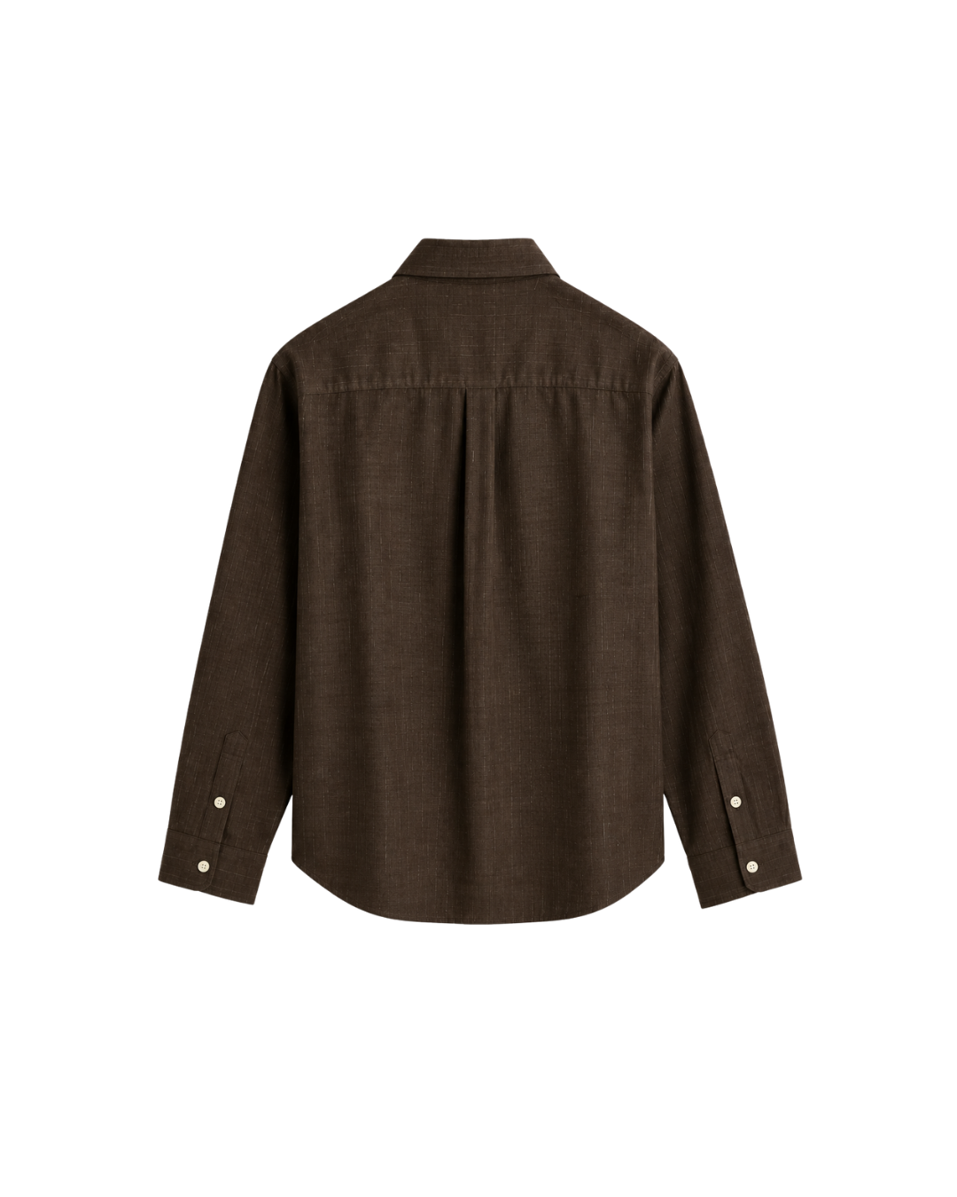 THE LINEN ESSENTIAL SHIRT - BROWN