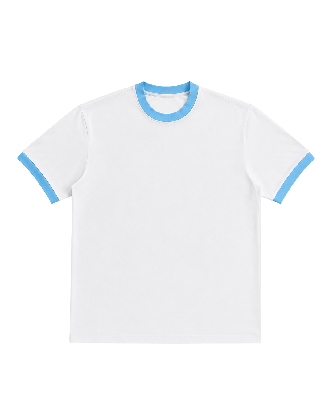 WHITE & BLUE RINGER TEE