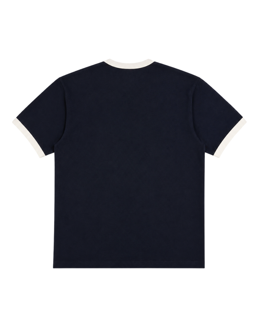 NAVY & CREAM RINGER TEE