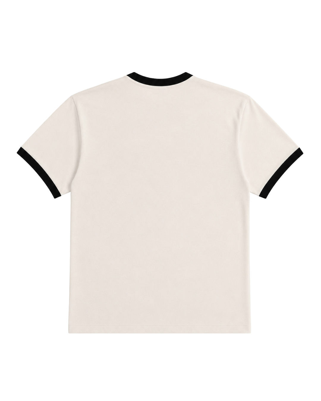OYSTER WHITE & BLACK RINGER TEE