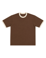 BROWN & CREAM RINGER TEE