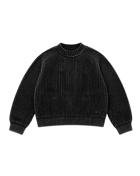 ACID WASH KNIT SWEATER