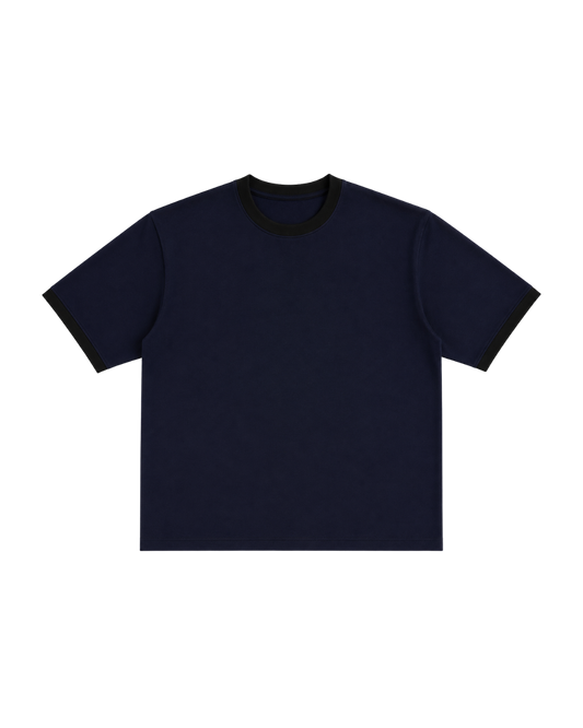 NAVY & BLACK RINGER TEE