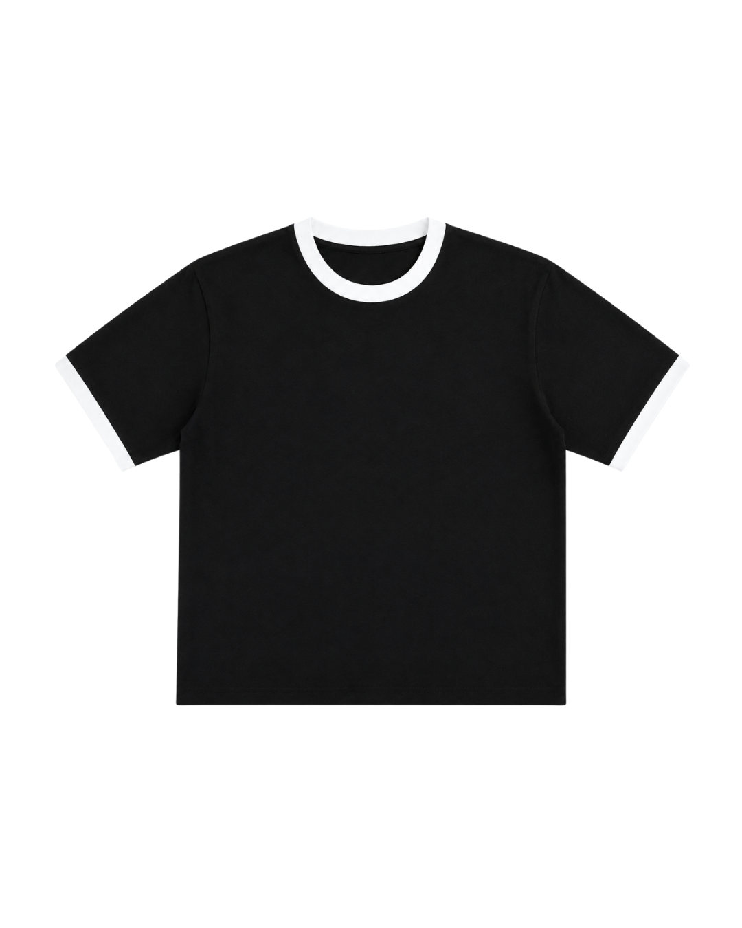 BLACK & WHITE RINGER TEE