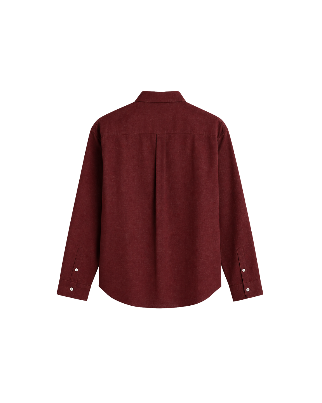 THE LINEN ESSENTIAL SHIRT - WINE RED