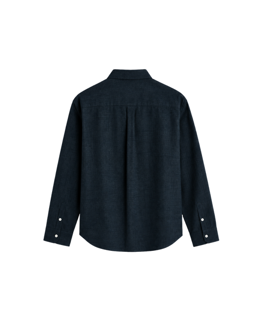 THE LINEN ESSENTIAL SHIRT - DEEP NAVY