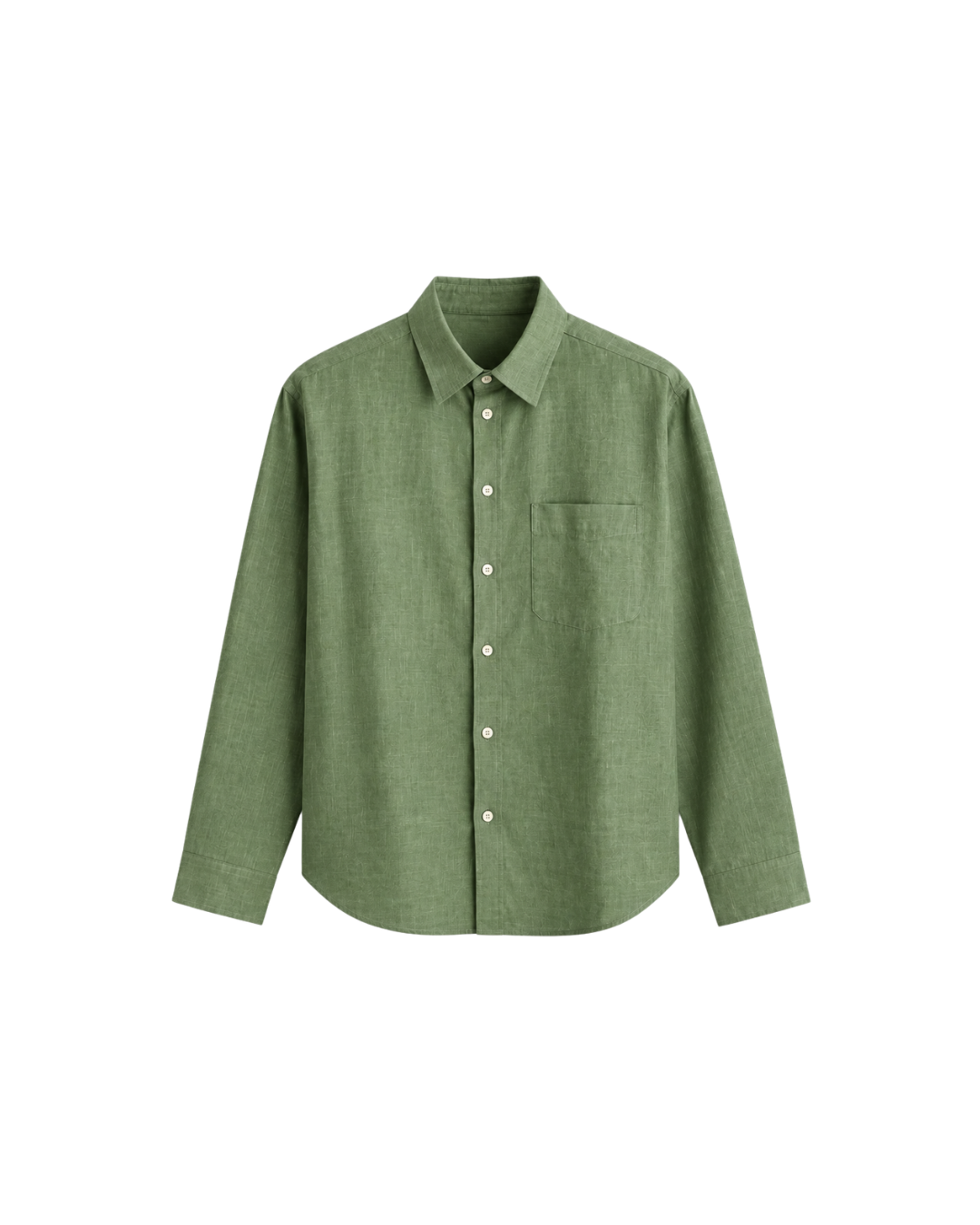 THE LINEN ESSENTIAL SHIRT - SAGE GREEN