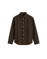 THE LINEN ESSENTIAL SHIRT - BROWN