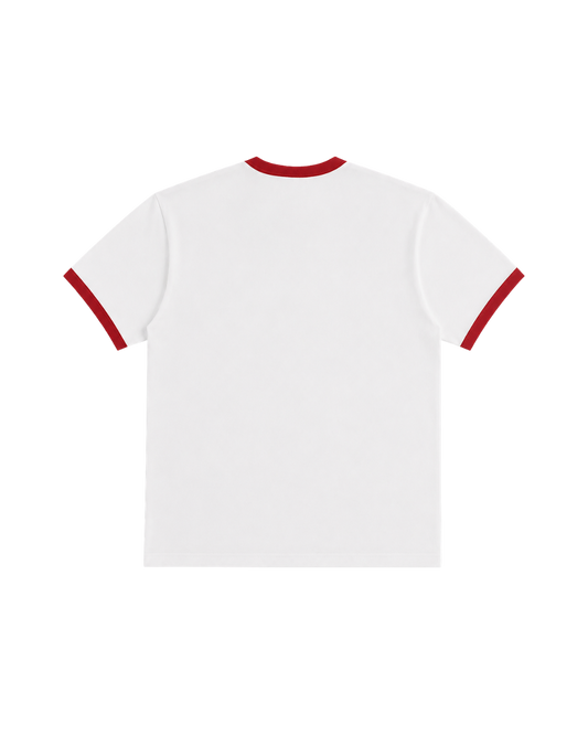 RED & WHITE RINGER TEE
